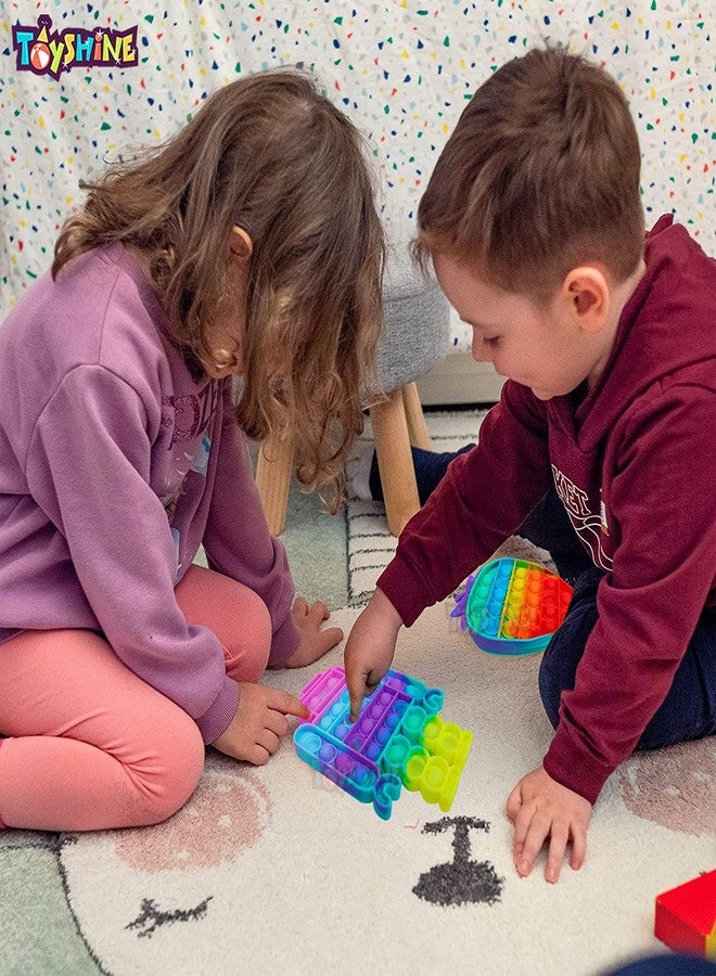 Toyshine Pack of 1- Robot- Fidget Popping Sounds playset , BPA Free Silicone, Push Bubbles playset for Autism Stress Reliever, Sensory Playset - Image 5